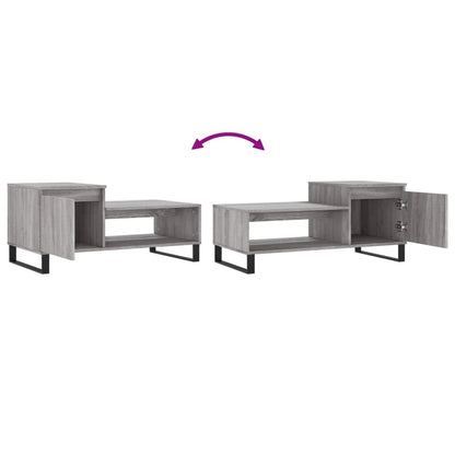 vidaXL Table basse grise Sonoma 100x50x45 cm en bois d'ingénierie