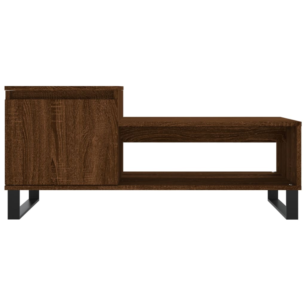 vidaXL Table basse marron aspect chêne 100x50x45 cm Bois d'ingénierie