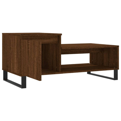 vidaXL Table basse marron aspect chêne 100x50x45 cm Bois d'ingénierie