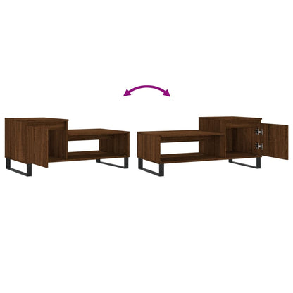 vidaXL Table basse marron aspect chêne 100x50x45 cm Bois d'ingénierie