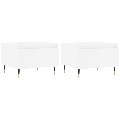Couchtische 2 Stk. Weiß 50x46x35 cm Holzwerkstoff