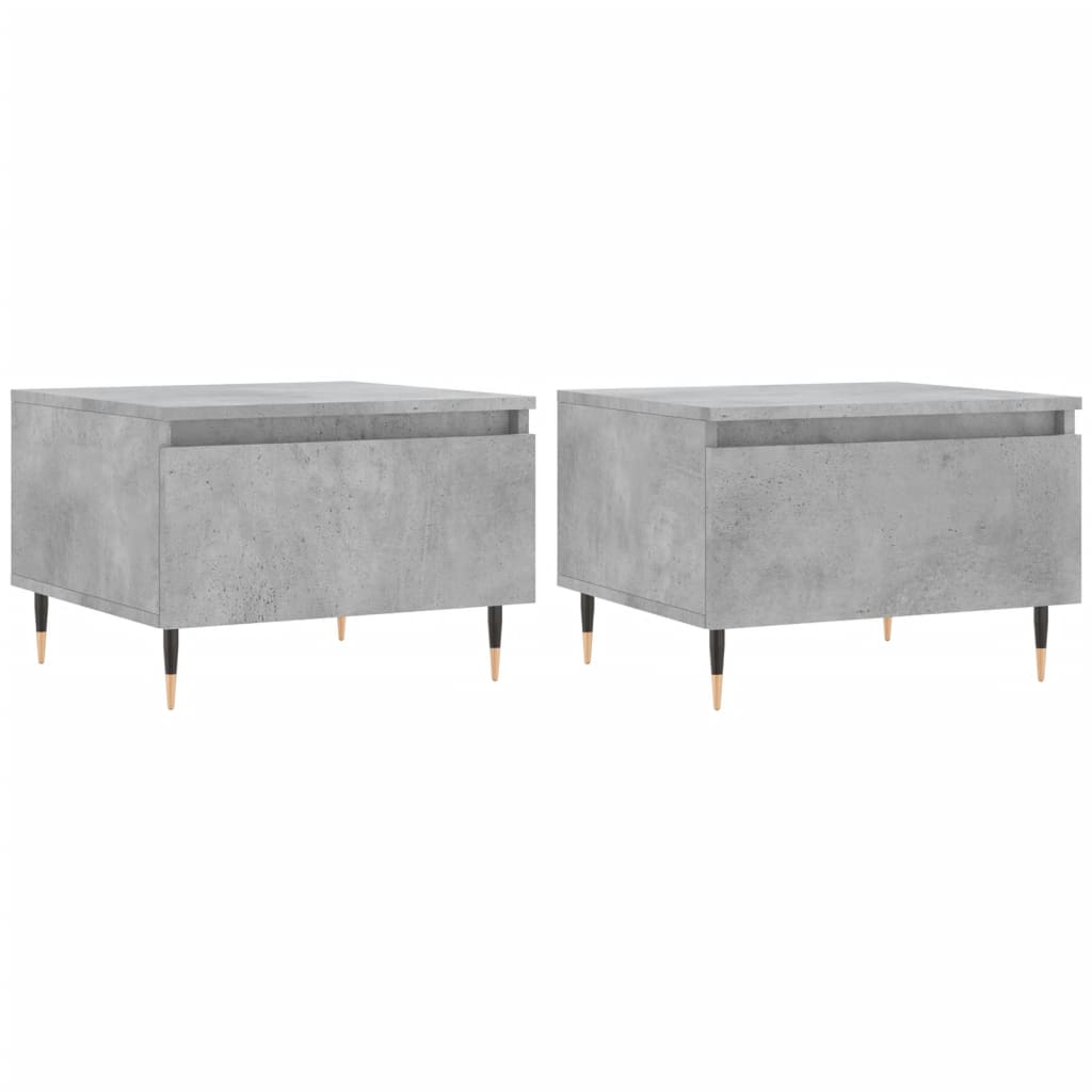 vidaXL Couchtische 2 Stk. Betongrau 50x46x35 cm Holzwerkstoff