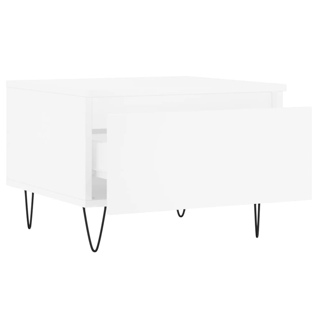 vidaXL Couchtische 2 Stk. Weiß 50x46x35 cm Holzwerkstoff