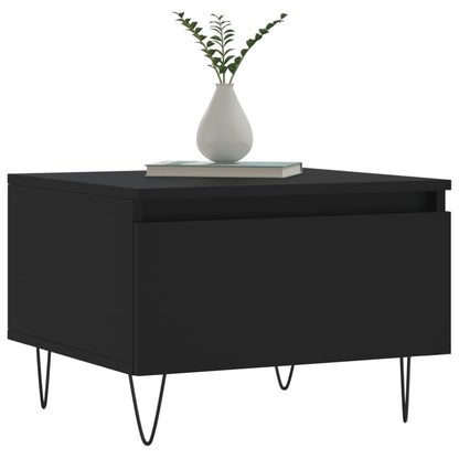 vidaXL Tables basses 2 pcs Noir 50x46x35 cm Bois d'ingénierie
