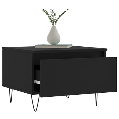vidaXL Tables basses 2 pcs Noir 50x46x35 cm Bois d'ingénierie