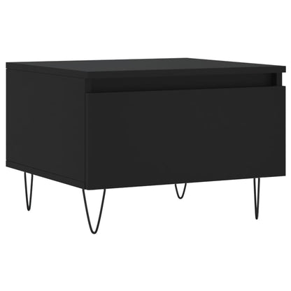 vidaXL Tables basses 2 pcs Noir 50x46x35 cm Bois d'ingénierie