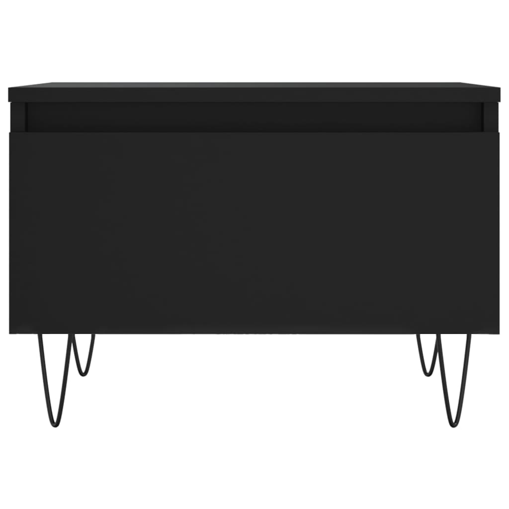 vidaXL Tables basses 2 pcs Noir 50x46x35 cm Bois d'ingénierie