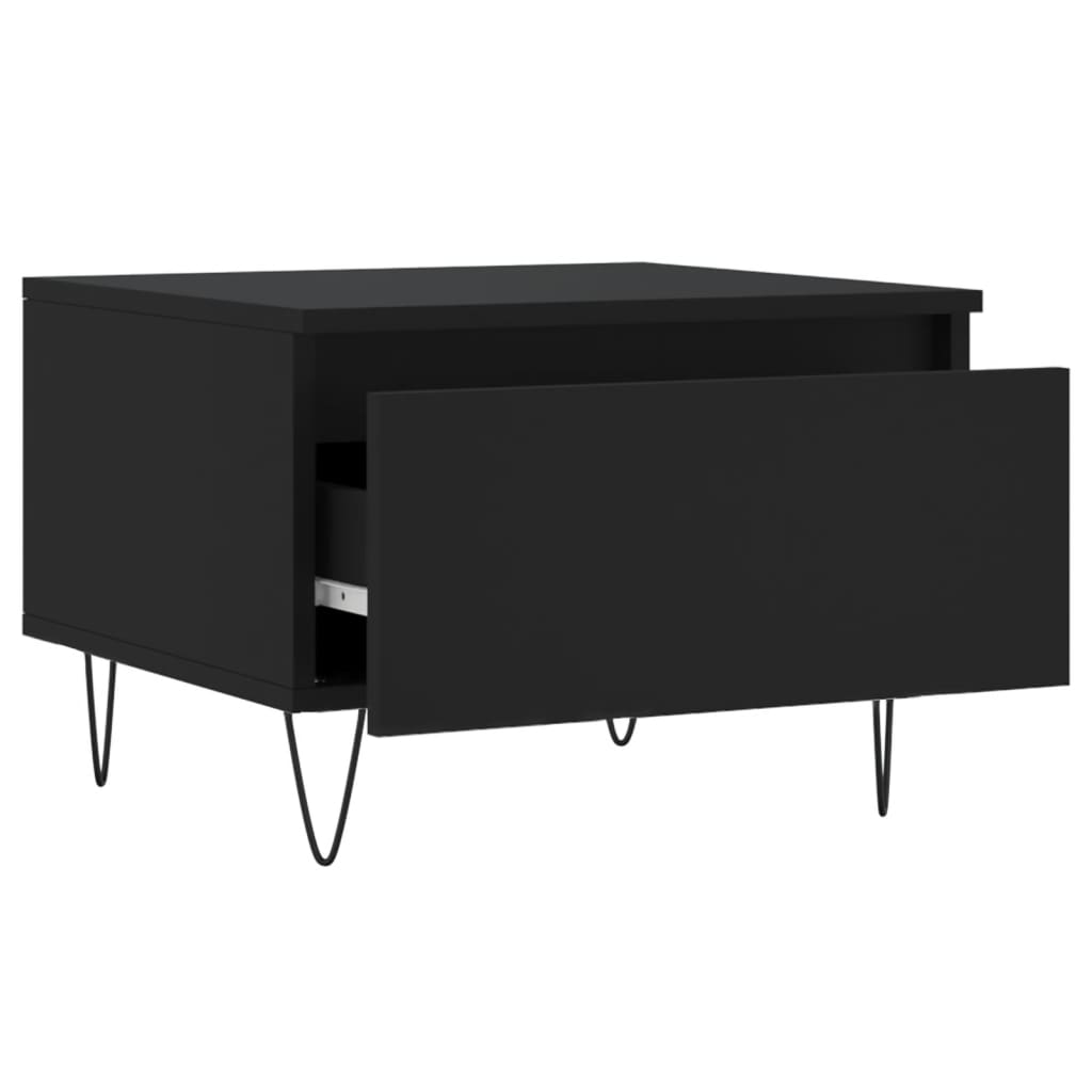 vidaXL Tables basses 2 pcs Noir 50x46x35 cm Bois d'ingénierie
