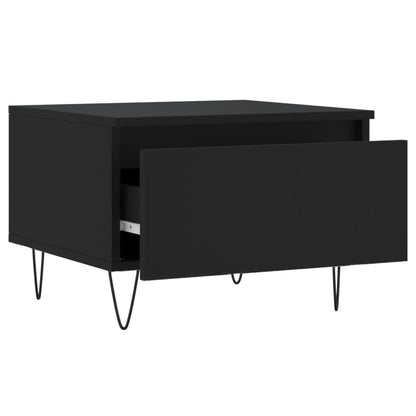 vidaXL Tables basses 2 pcs Noir 50x46x35 cm Bois d'ingénierie