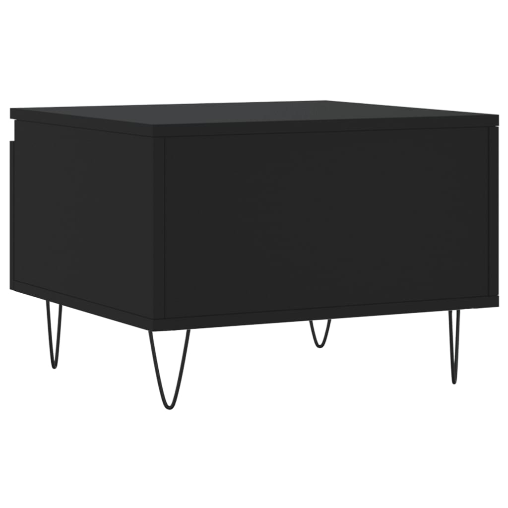 vidaXL Tables basses 2 pcs Noir 50x46x35 cm Bois d'ingénierie
