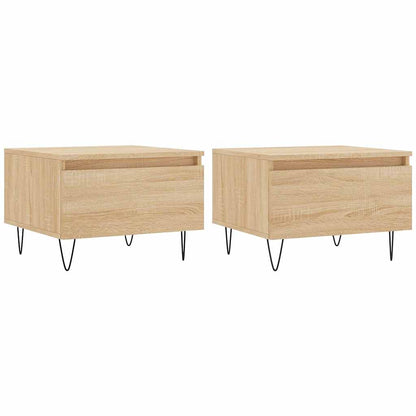 Couchtische 2 Stk. Sonoma-Eiche 50x46x35 cm Holzwerkstoff