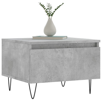 vidaXL Tables basses 2 pcs. Gris béton 50x46x35 cm Bois d'ingénierie