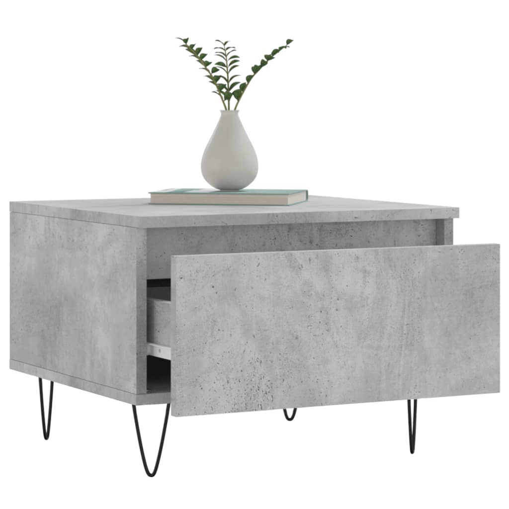 vidaXL Tables basses 2 pcs. Gris béton 50x46x35 cm Bois d'ingénierie