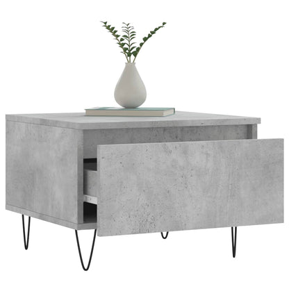 vidaXL Tables basses 2 pcs. Gris béton 50x46x35 cm Bois d'ingénierie