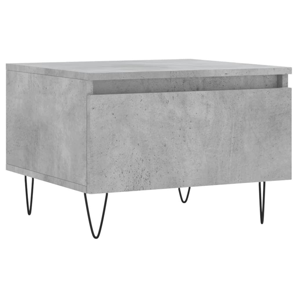 vidaXL Tables basses 2 pcs. Gris béton 50x46x35 cm Bois d'ingénierie
