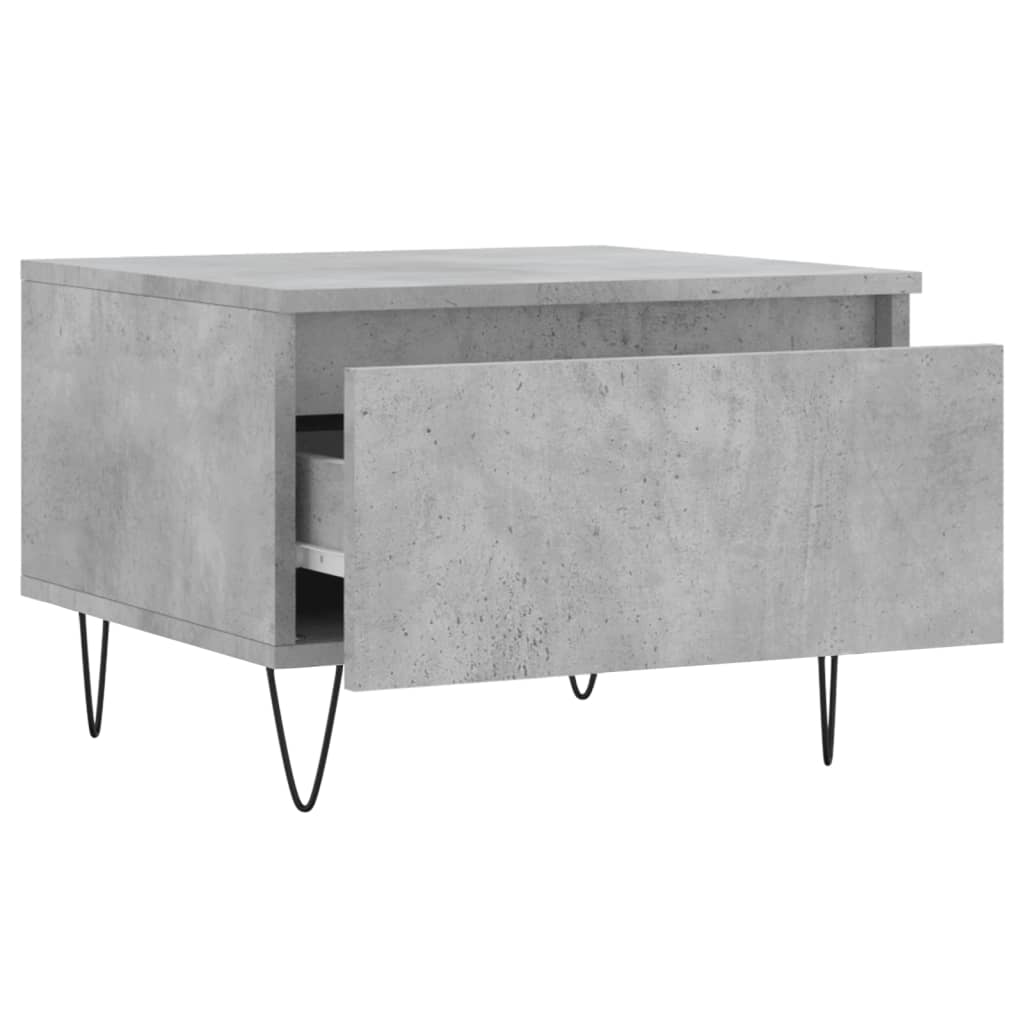 vidaXL Tables basses 2 pcs. Gris béton 50x46x35 cm Bois d'ingénierie