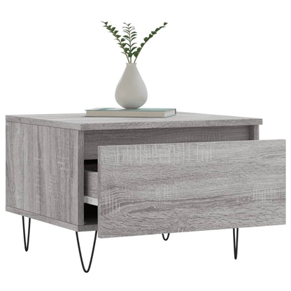 vidaXL Tables basses 2 pcs Gris Sonoma 50x46x35 cm Bois d'ingénierie