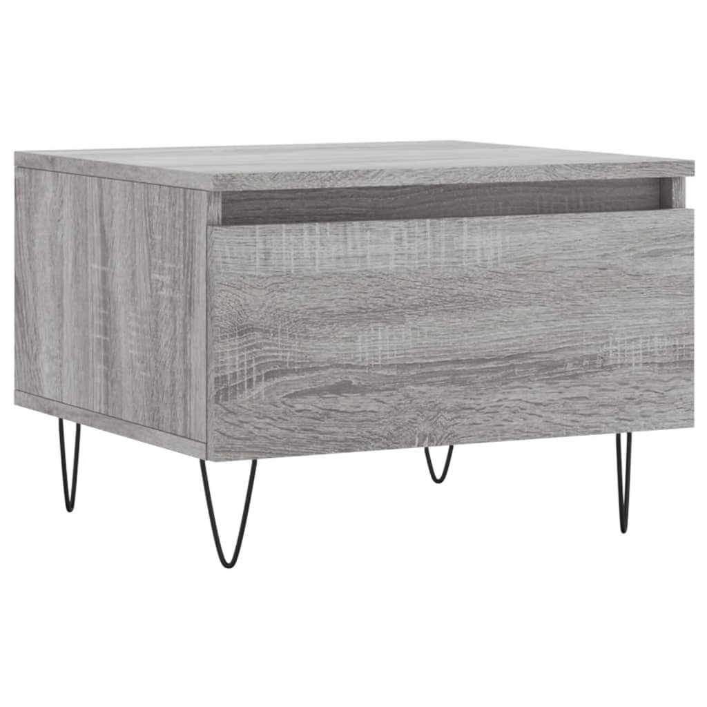 vidaXL Tables basses 2 pcs Gris Sonoma 50x46x35 cm Bois d'ingénierie