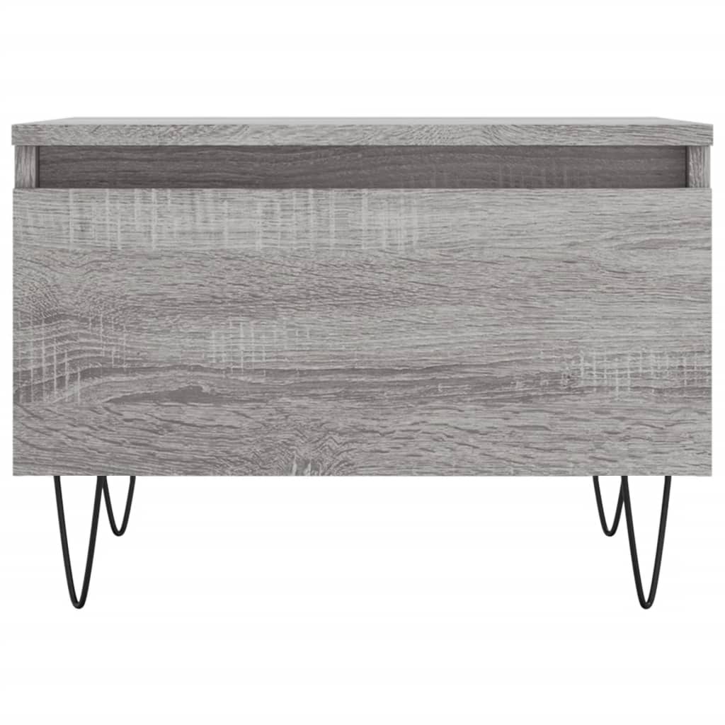 vidaXL Tables basses 2 pcs Gris Sonoma 50x46x35 cm Bois d'ingénierie