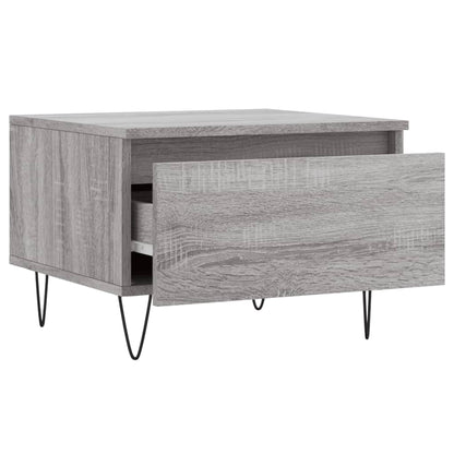 vidaXL Tables basses 2 pcs Gris Sonoma 50x46x35 cm Bois d'ingénierie