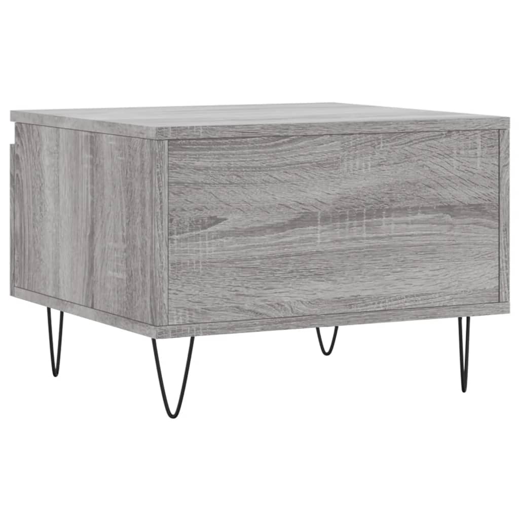 vidaXL Tables basses 2 pcs Gris Sonoma 50x46x35 cm Bois d'ingénierie