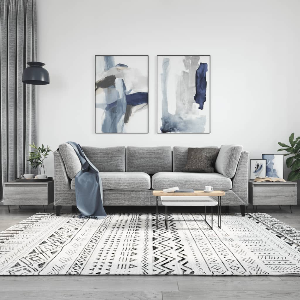 vidaXL Tables basses 2 pcs Gris Sonoma 50x46x35 cm Bois d'ingénierie