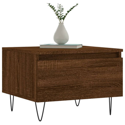 vidaXL Tables basses 2 pcs Aspect chêne marron 50x46x35 cm Bois d'ingénierie