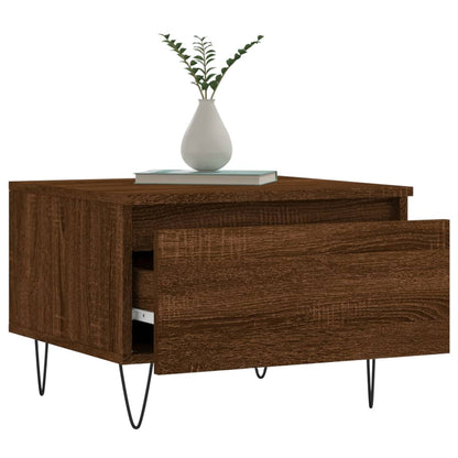 vidaXL Tables basses 2 pcs Aspect chêne marron 50x46x35 cm Bois d'ingénierie