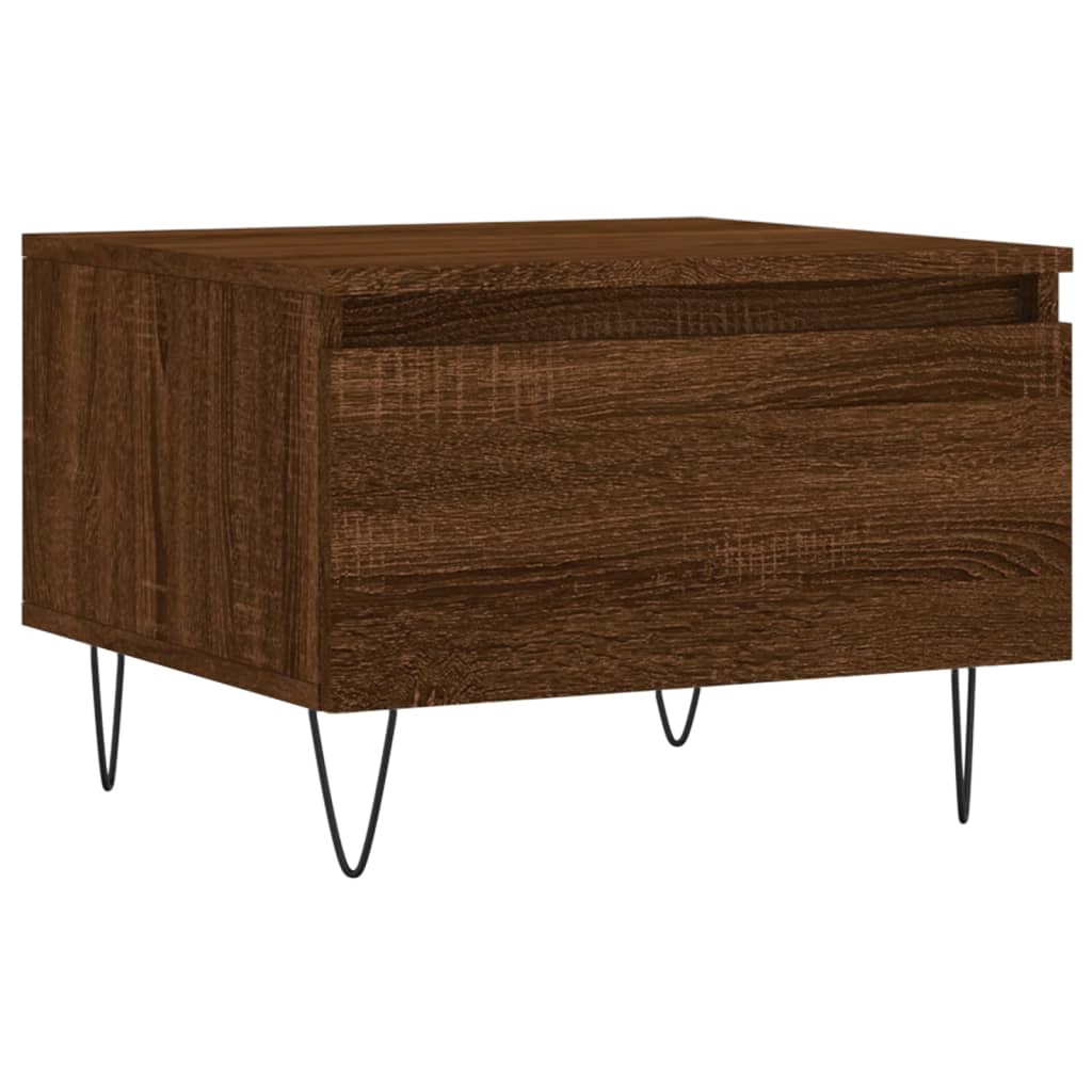 vidaXL Tables basses 2 pcs Aspect chêne marron 50x46x35 cm Bois d'ingénierie