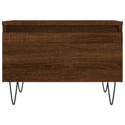 vidaXL Tables basses 2 pcs Aspect chêne marron 50x46x35 cm Bois d'ingénierie