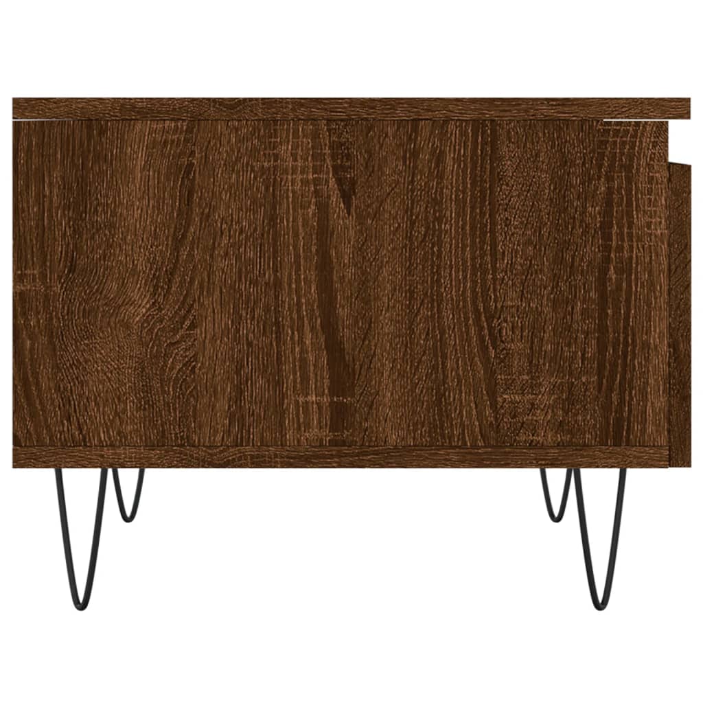 vidaXL Tables basses 2 pcs Aspect chêne marron 50x46x35 cm Bois d'ingénierie