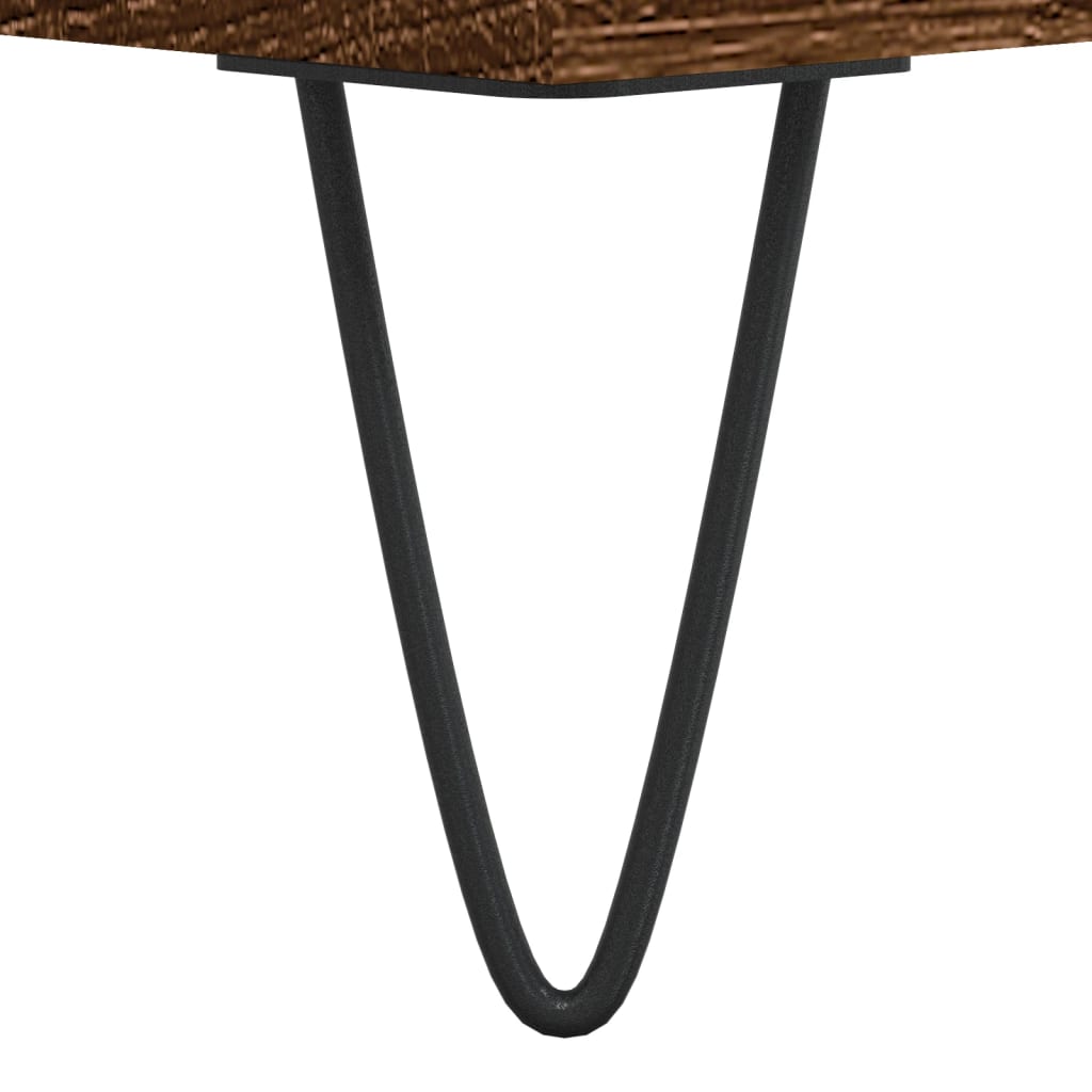 vidaXL Tables basses 2 pcs Aspect chêne marron 50x46x35 cm Bois d'ingénierie