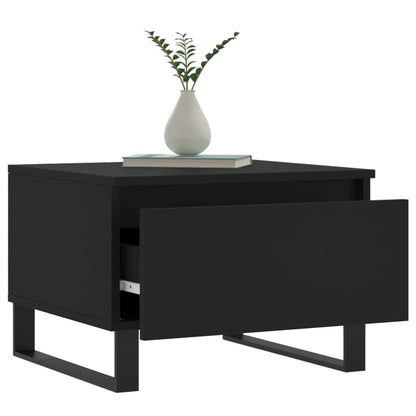vidaXL Tables basses 2 pcs Noir 50x46x35 cm Bois d'ingénierie