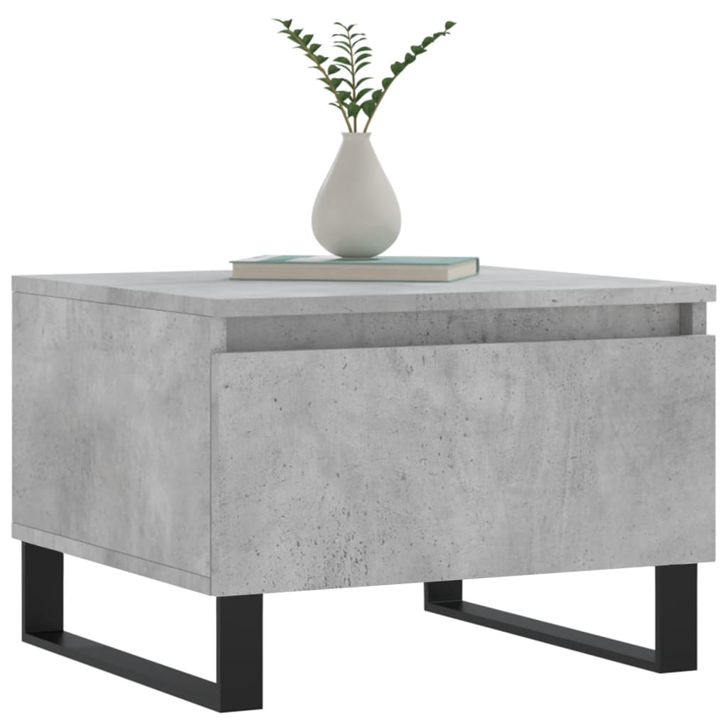 vidaXL Tables basses 2 pcs. Gris béton 50x46x35 cm Bois d'ingénierie