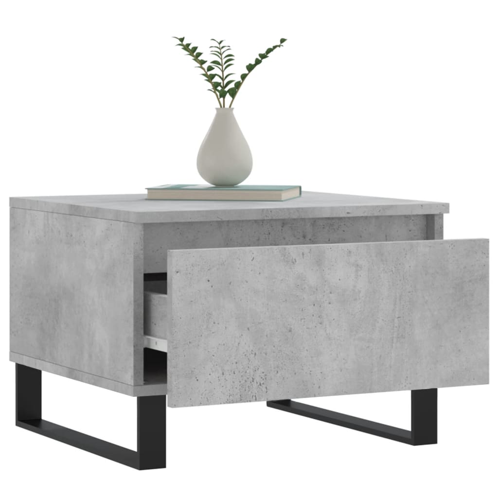 vidaXL Tables basses 2 pcs. Gris béton 50x46x35 cm Bois d'ingénierie