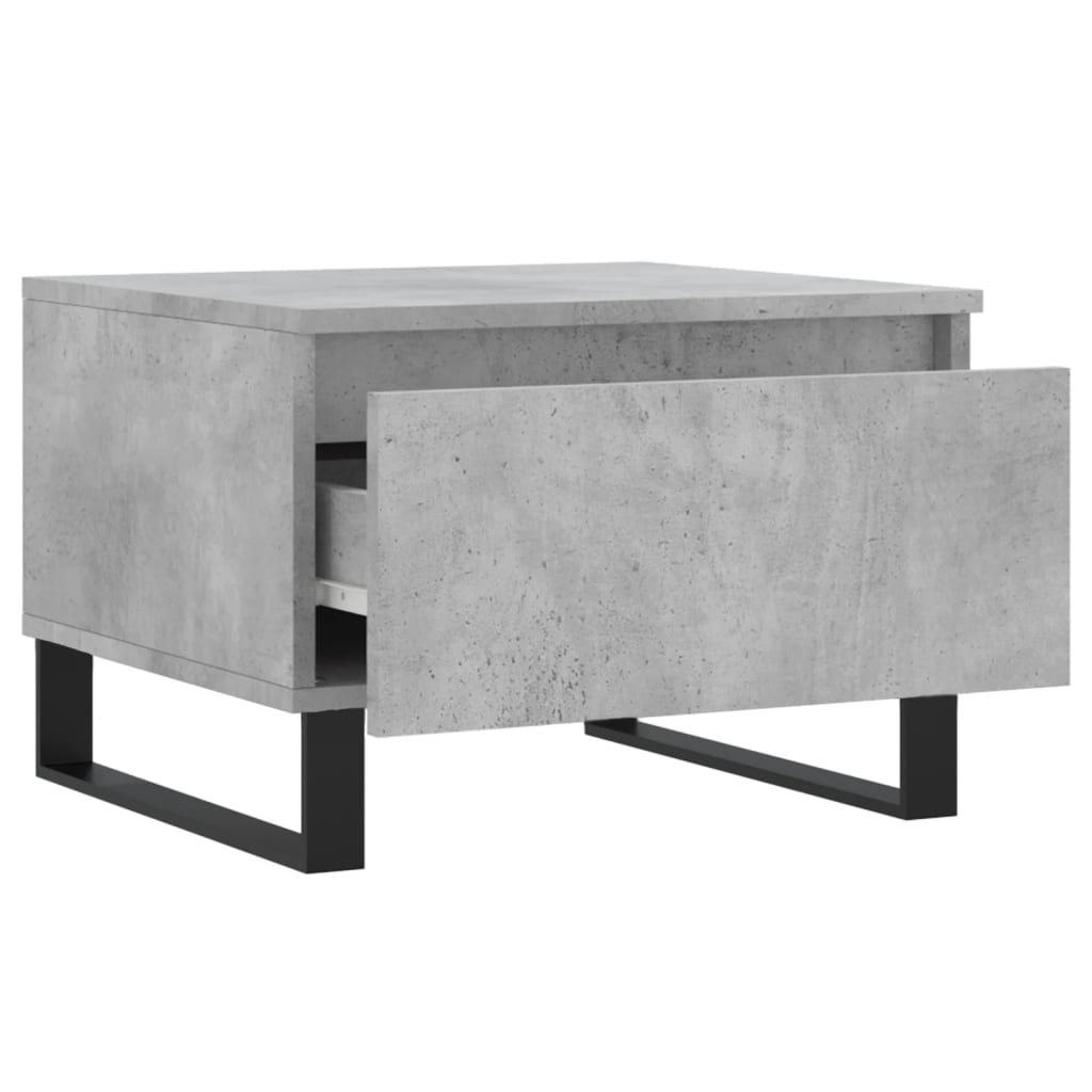 vidaXL Tables basses 2 pcs. Gris béton 50x46x35 cm Bois d'ingénierie
