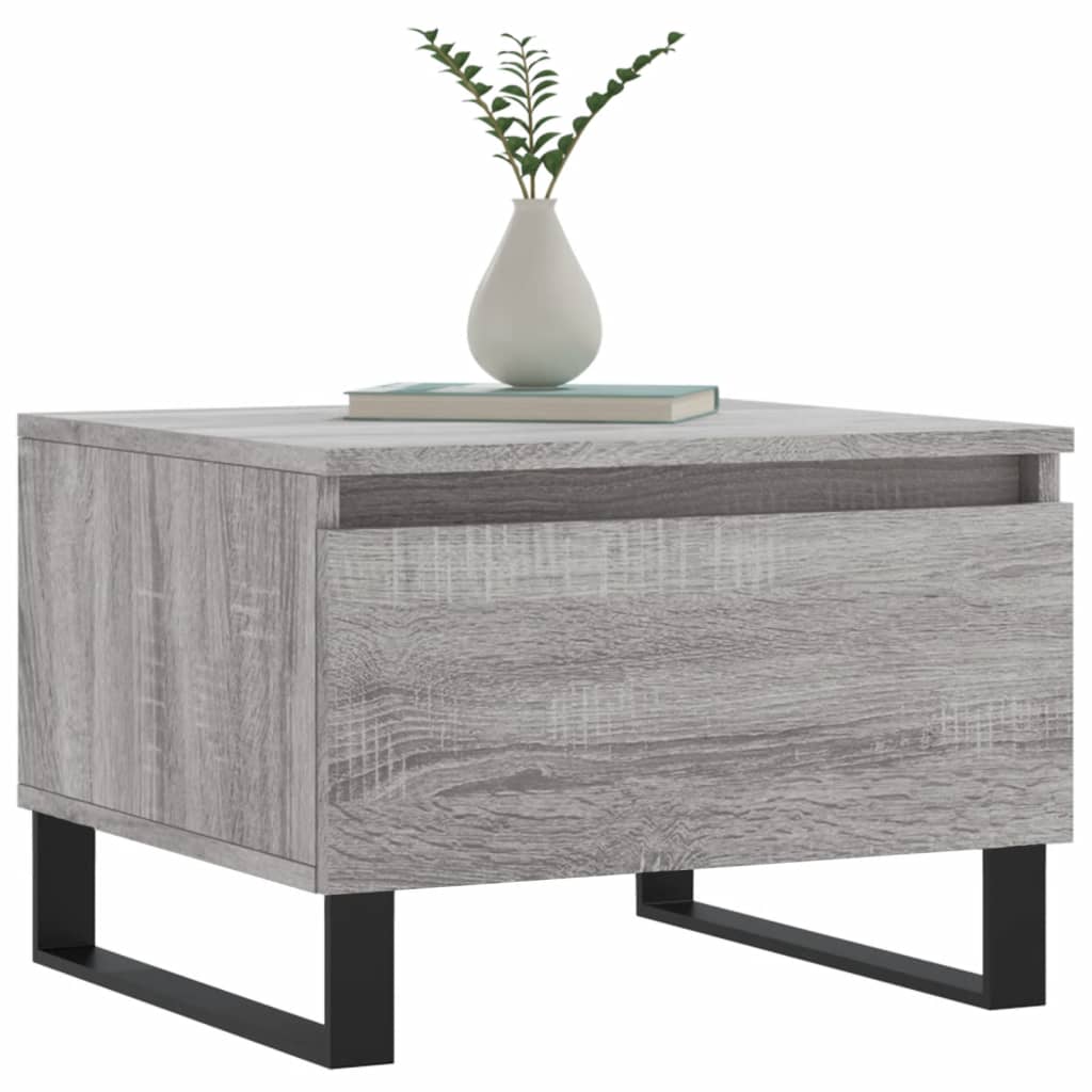 vidaXL Tables basses 2 pcs Gris Sonoma 50x46x35 cm Bois d'ingénierie
