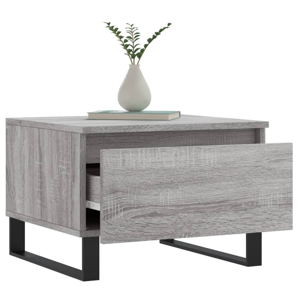 vidaXL Tables basses 2 pcs Gris Sonoma 50x46x35 cm Bois d'ingénierie