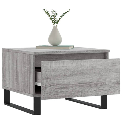vidaXL Tables basses 2 pcs Gris Sonoma 50x46x35 cm Bois d'ingénierie