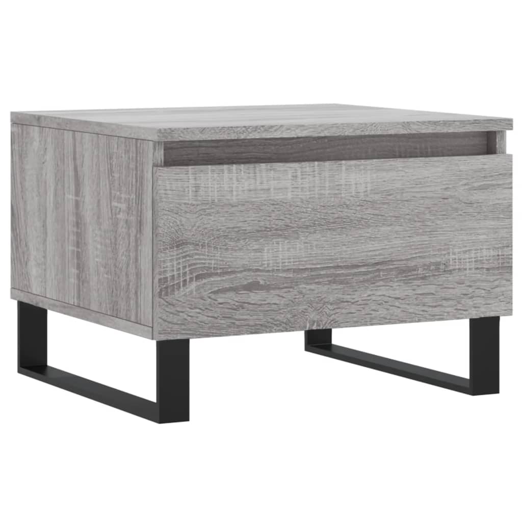vidaXL Tables basses 2 pcs Gris Sonoma 50x46x35 cm Bois d'ingénierie