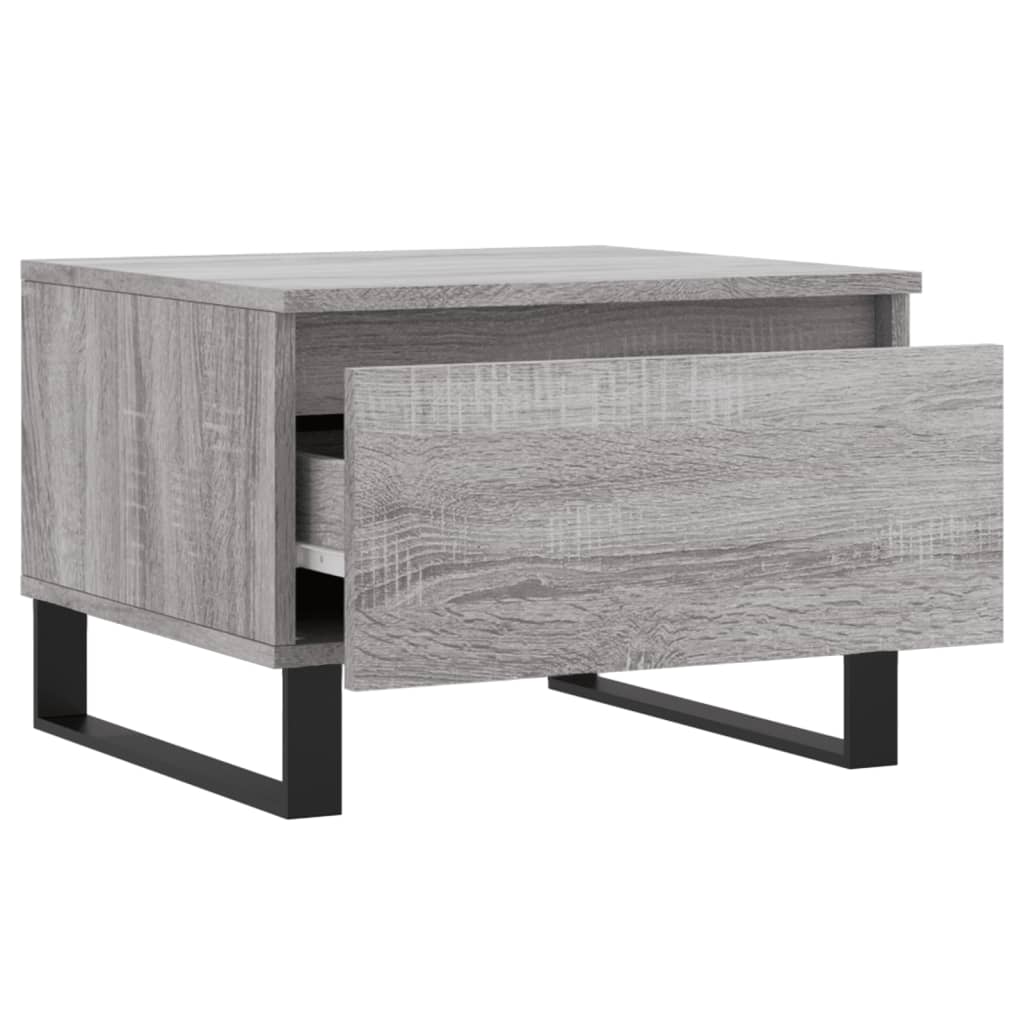 vidaXL Tables basses 2 pcs Gris Sonoma 50x46x35 cm Bois d'ingénierie