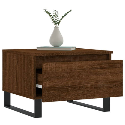 vidaXL Tables basses 2 pcs Aspect chêne marron 50x46x35 cm Bois d'ingénierie