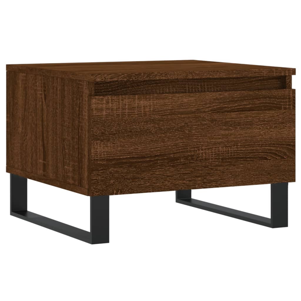 vidaXL Tables basses 2 pcs Aspect chêne marron 50x46x35 cm Bois d'ingénierie