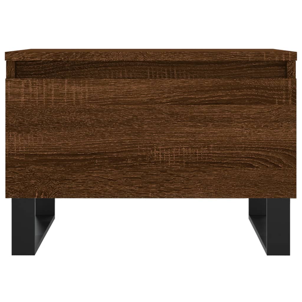 vidaXL Tables basses 2 pcs Aspect chêne marron 50x46x35 cm Bois d'ingénierie