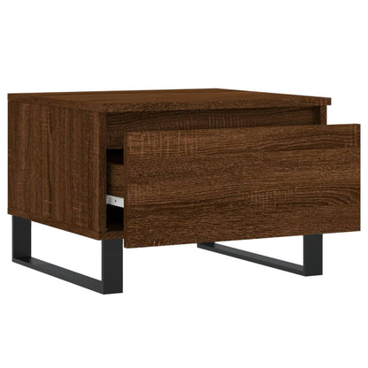 vidaXL Tables basses 2 pcs Aspect chêne marron 50x46x35 cm Bois d'ingénierie