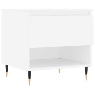 vidaXL Table basse Blanc 50x46x50 cm Bois d'ingénierie