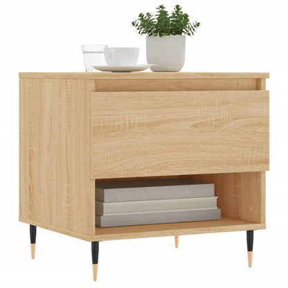 vidaXL Tables basses 2 pcs Chêne sonoma 50x46x50 cm Bois d'ingénierie