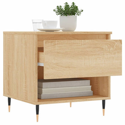 vidaXL Tables basses 2 pcs Chêne sonoma 50x46x50 cm Bois d'ingénierie
