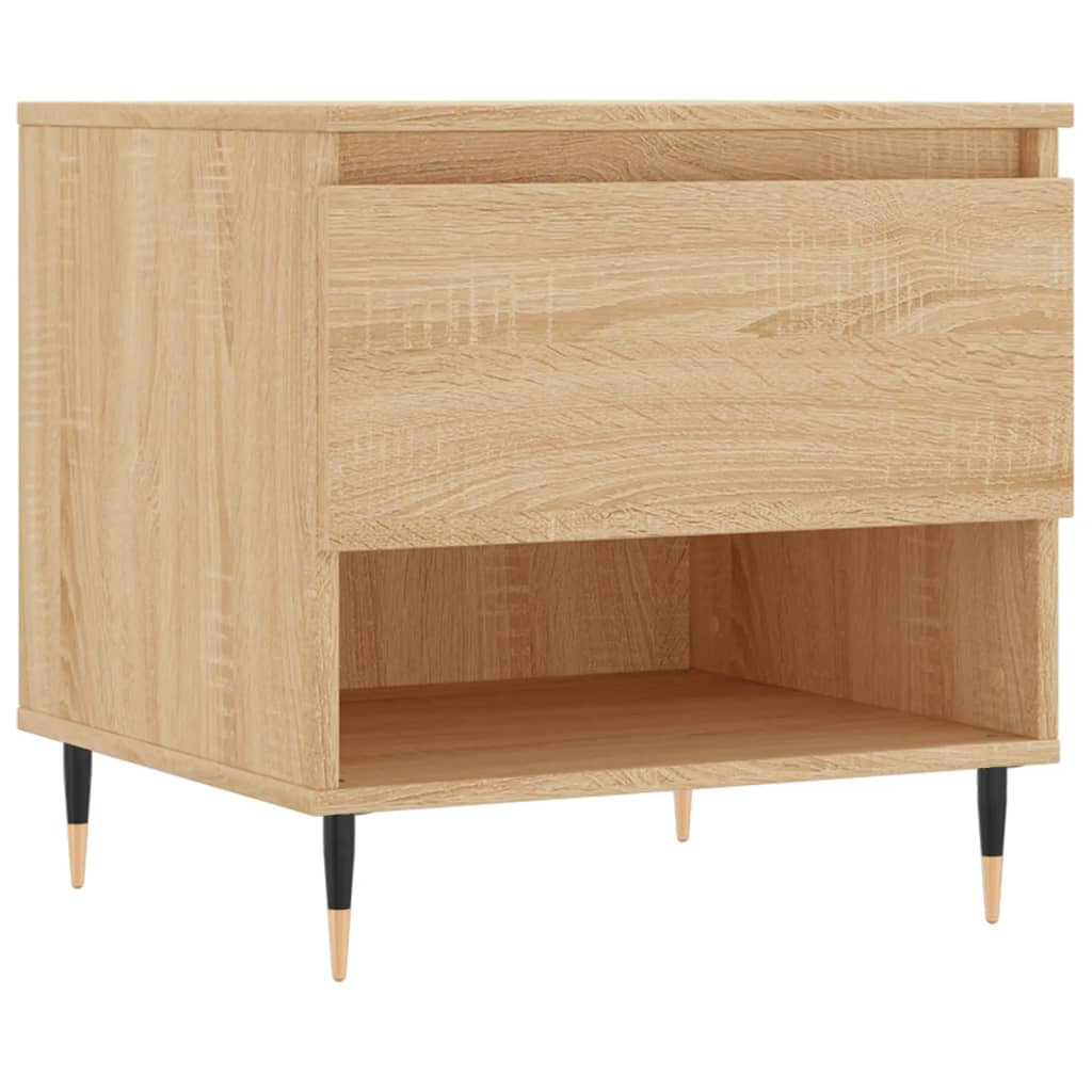 vidaXL Tables basses 2 pcs Chêne sonoma 50x46x50 cm Bois d'ingénierie