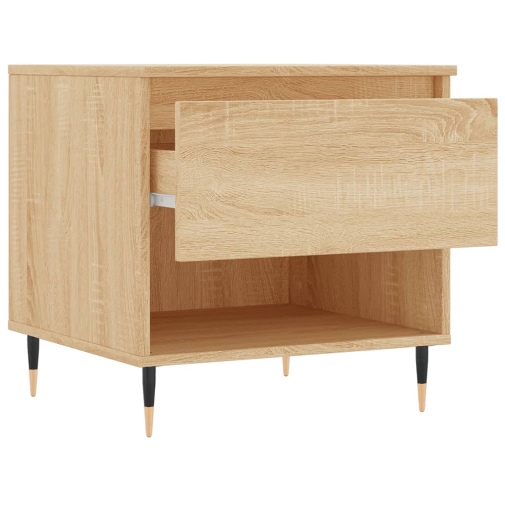 vidaXL Tables basses 2 pcs Chêne sonoma 50x46x50 cm Bois d'ingénierie